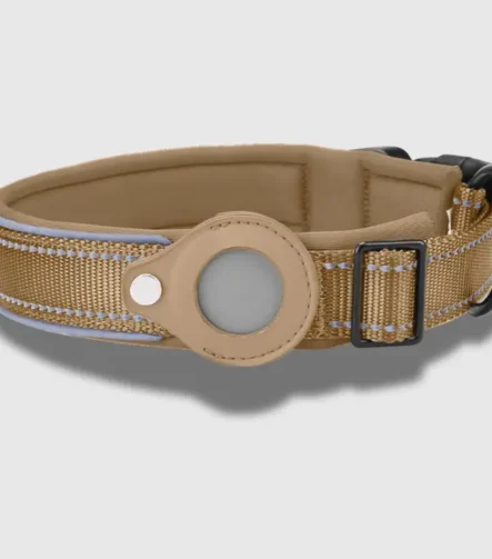 Desert Brown Tag dog collar