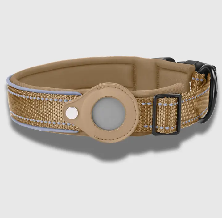 Desert Brown Tag dog collar