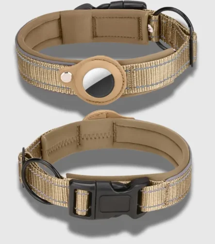 Desert Brown Tag dog collar