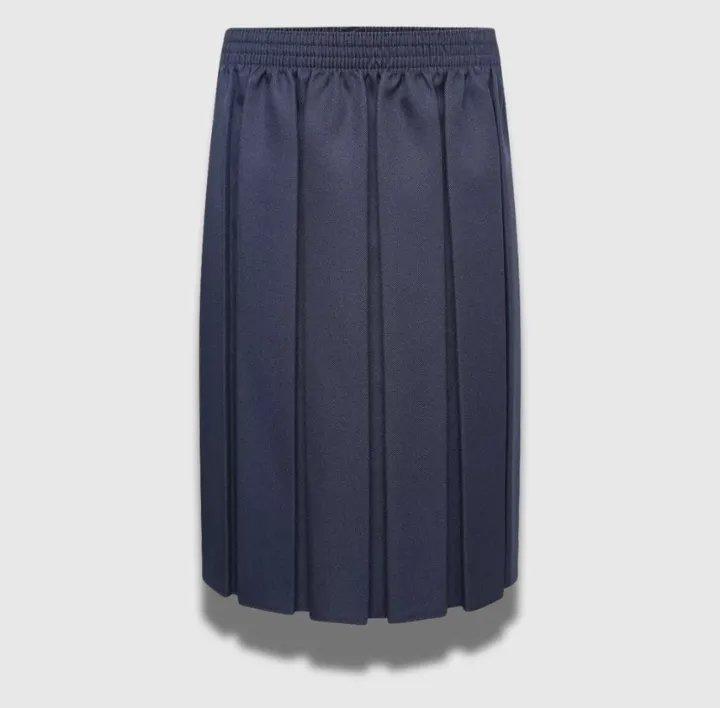 Navy Blue Girl Box Pleated