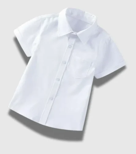 White Sleevless Boys Shirt