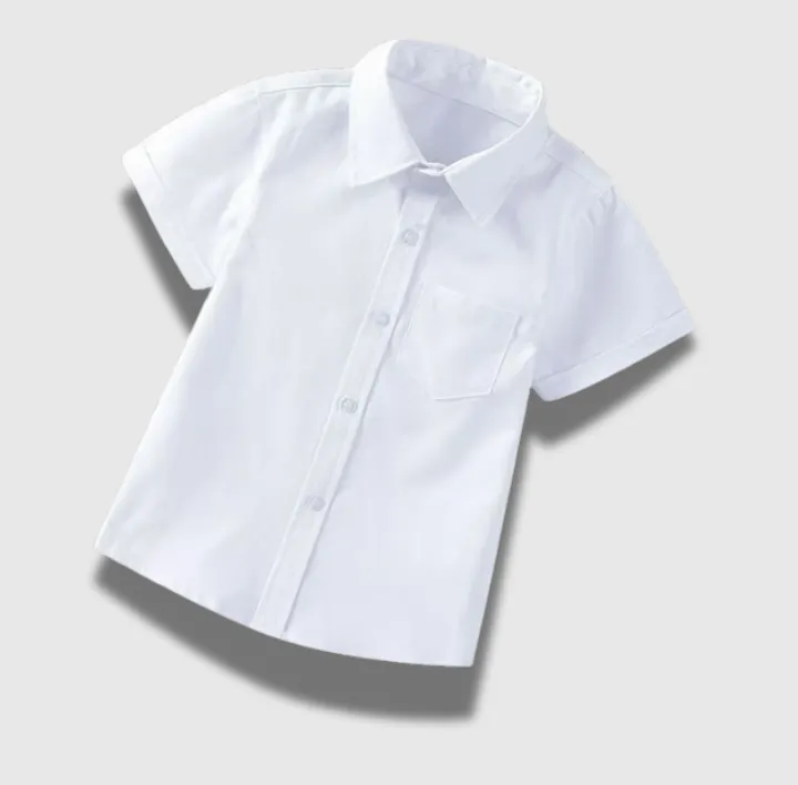 White Sleevless Boys Shirt