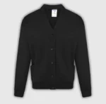 Black Sweat Shirt Cardigan