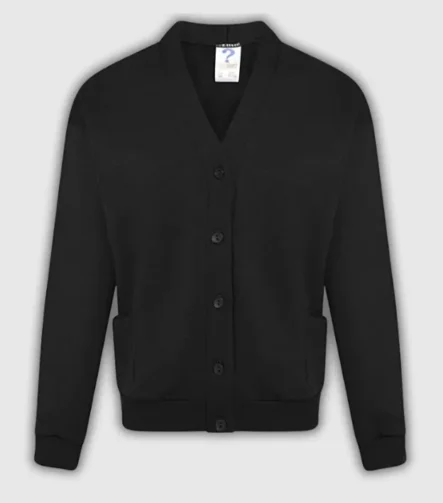 Black Sweat Shirt Cardigan