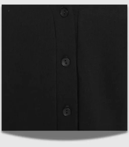 Black Sweat Shirt Cardigan