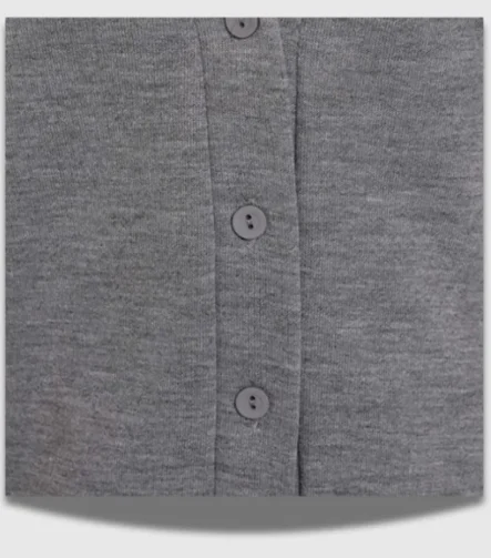 Gray Sweat Shirt Cardigan