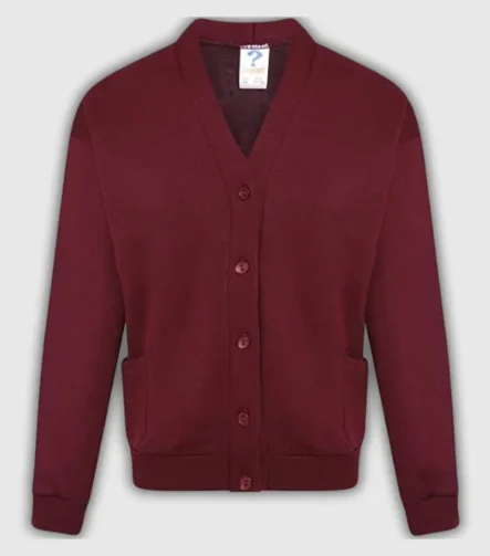 Maroon Sweat Shirt Cardigan