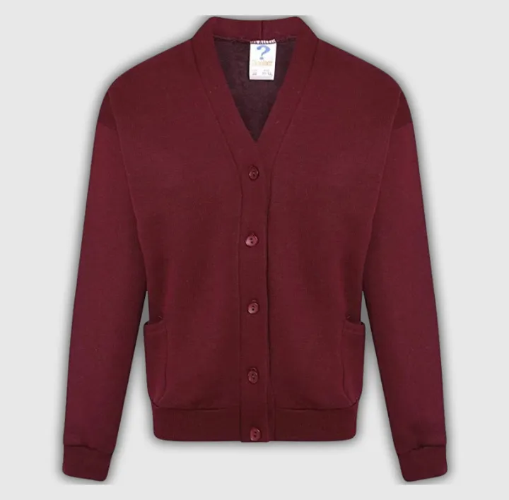 Maroon Sweat Shirt Cardigan
