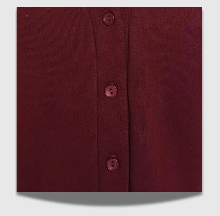 Maroon Sweat Shirt Cardigan
