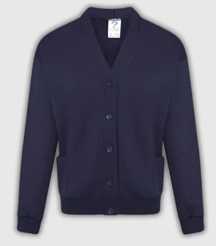 Navy Sweat Shirt Cardigan