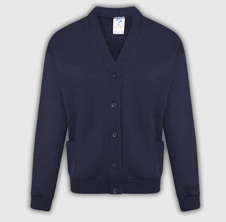 Navy Sweat Shirt Cardigan