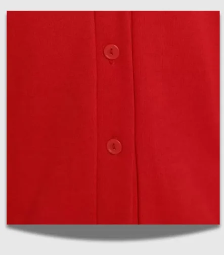 Red Sweat Shirt Cardigan