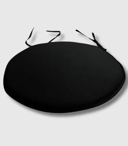 Black round seat pad kitchen stool