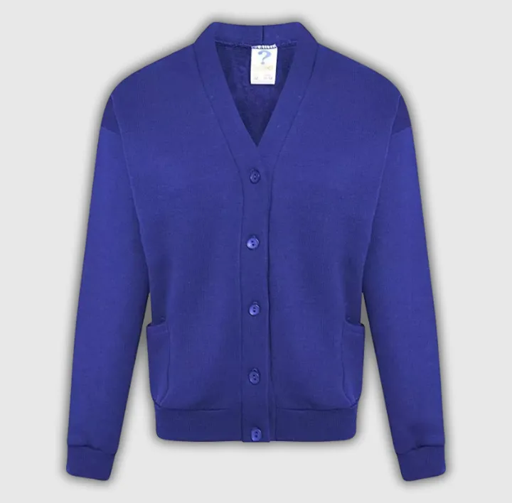 Royal Blue Sweat Shirt Cardigan