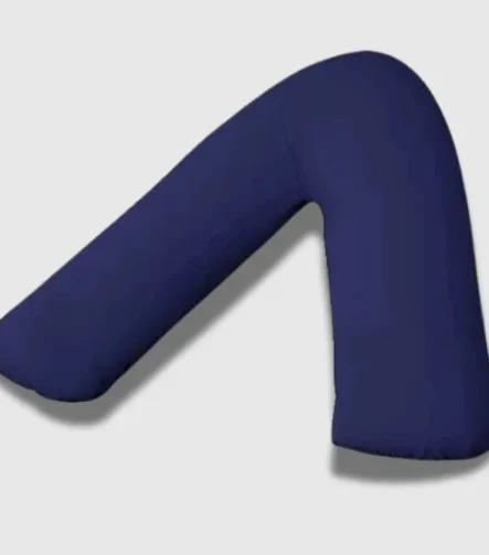 Navy Blue V Shaoe Bolster Case