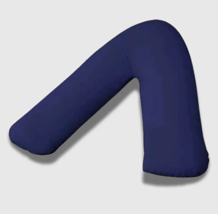 Navy Blue V Shaoe Bolster Case