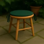 Green round seat pad kitchen stool