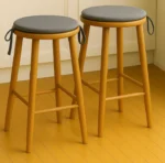 Silver round seat pad kitchen stool