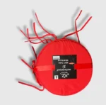 Red round seat pad kitchen stool