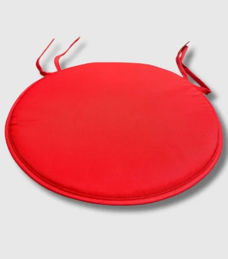 Red round seat pad kitchen stool