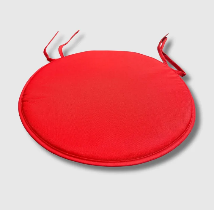 Red round seat pad kitchen stool