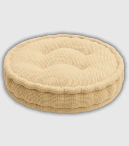 Beige booster pad round fleece
