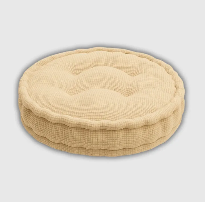 Beige booster pad round fleece