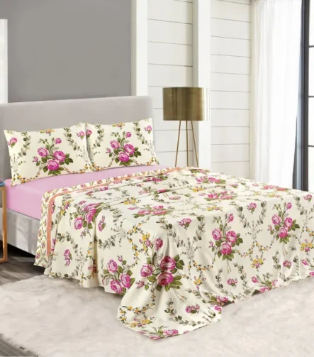 Olivia Pink Printed Sheet Set