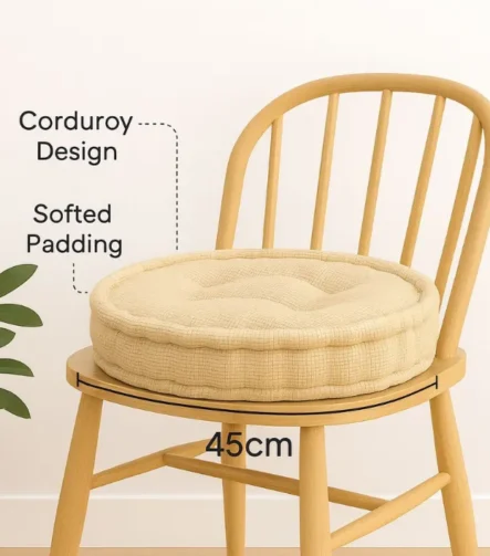 Beige booster pad round fleece