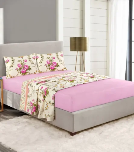 Olivia Pink Printed Sheet Set