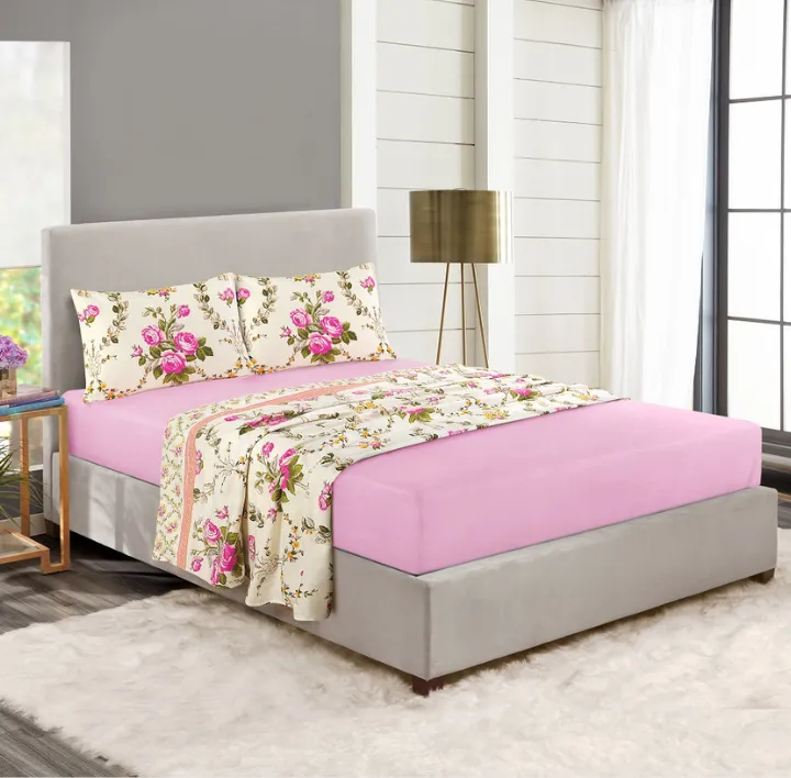 Olivia Pink Printed Sheet Set