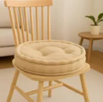 Beige booster pad round fleece
