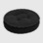 Black booster pad round fleece