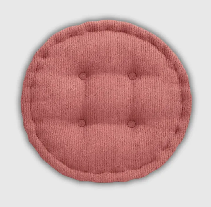 Blush booster pad round fleece