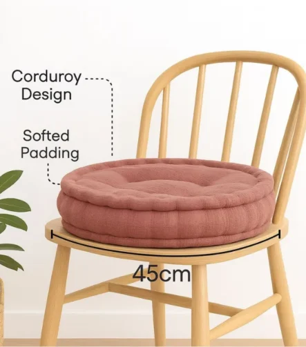 Blush booster pad round fleece