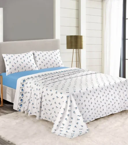 Rosebud Blue Sheet Set