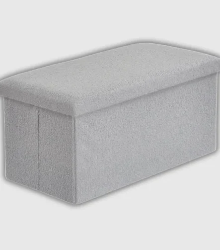 Boucle Storage Box Silver