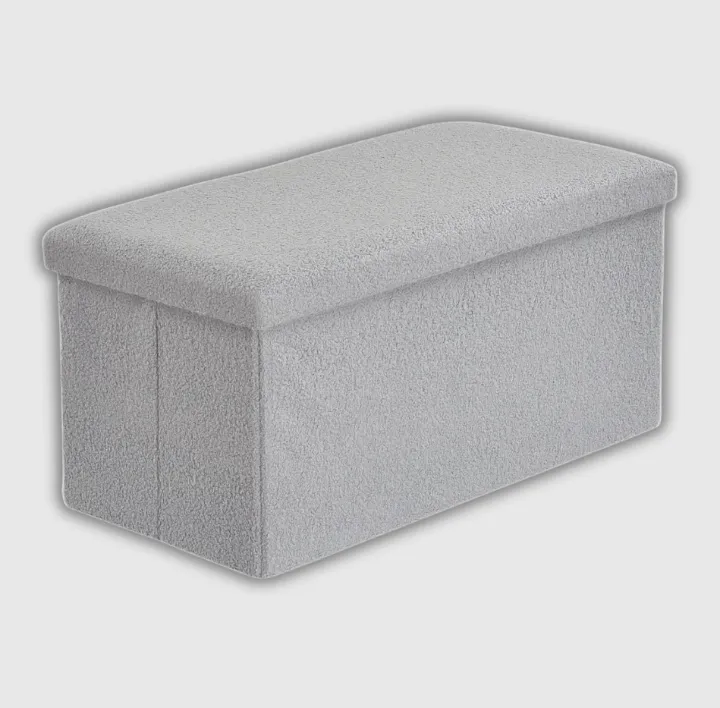 Boucle Storage Box Silver