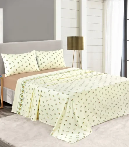 Rosebud Natural Sheet Set