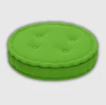 Green booster pad round fleece