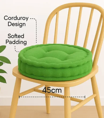 Green booster pad round fleece