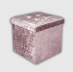 Storage Box Crushed Velvet Blush