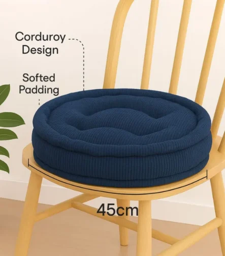 Navy booster pad round fleece