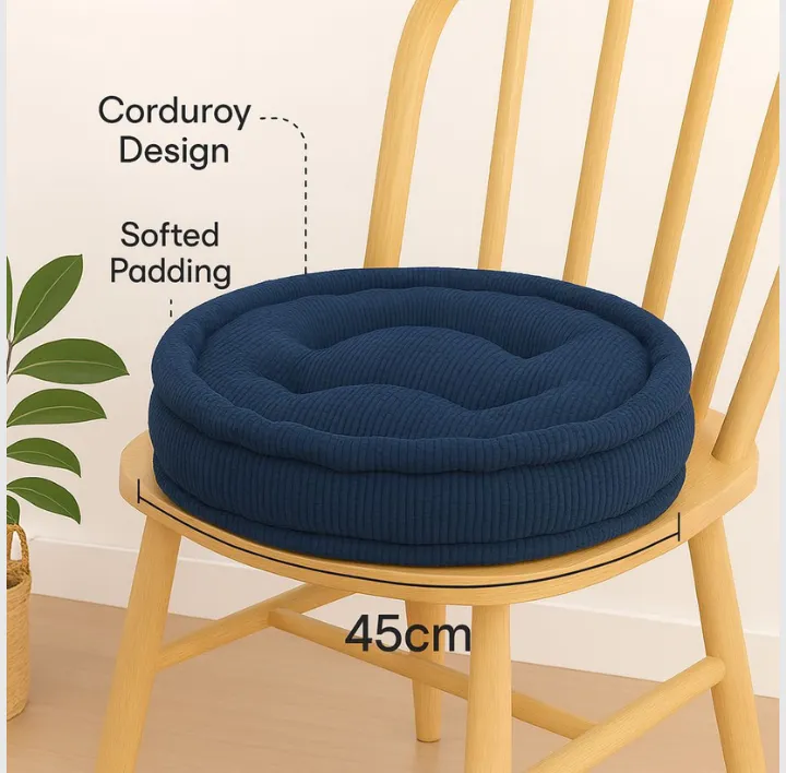 Navy booster pad round fleece