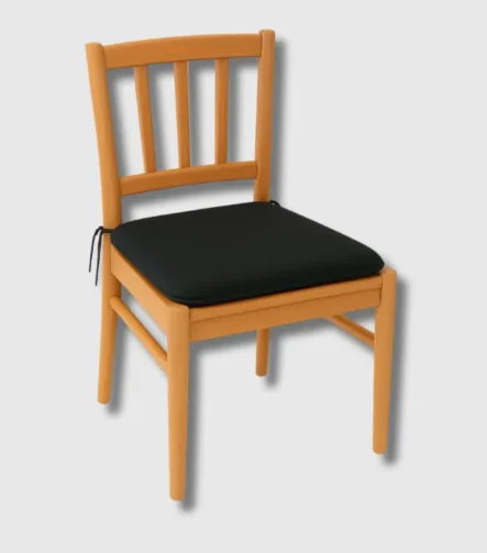 Black sq seat pad chair
