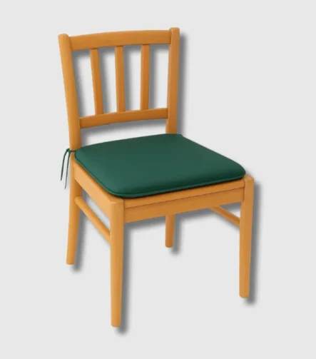 Green sq seat pad chair