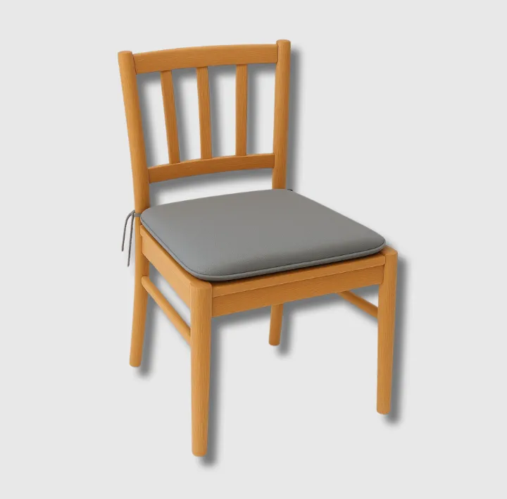 Grey sq seat pad chair