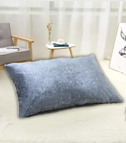 Dark Gray Crush Velvet Pillows