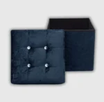 Storage Box Crushed Velvet Navy