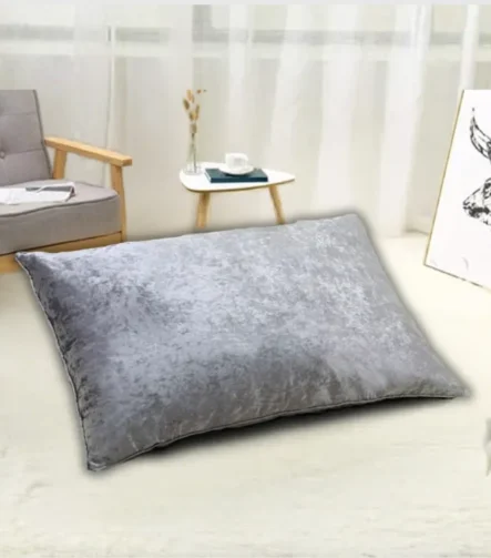 Gray Crush Velvet Pillows